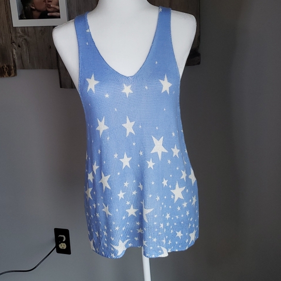Show Me Your MuMu Periwinkle Star Tank